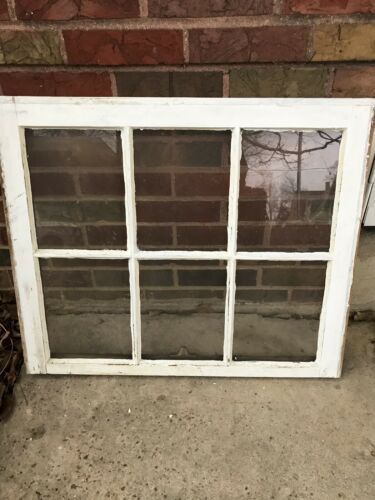 Antique 6 Pane Window Sash 28 Wide By 23 Tall