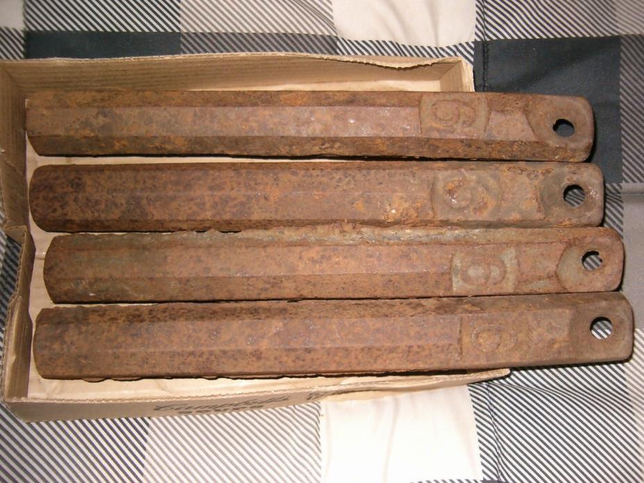 Lot of 4 ANTIQUE CAST IRON DOUBLE HUNG WINDOW SASH COUNTER WEIGHTS 6 LB POUNDS +
