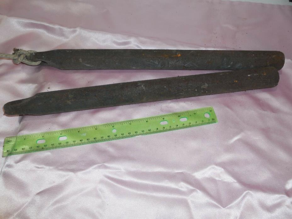 2 Cast Iron approx. 5.5 lb Sash Window Weights, ~16.5