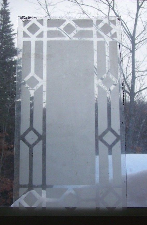 Vintage Frosted Glass Pane  (smaller)