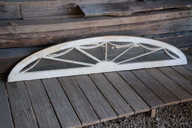 Lg Antique Arched Dome Top Transom 18 Lite Window Sash 70