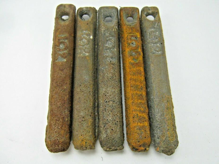 Lot of 5 Cast Iron Sash Window Weights 5 lbs 2 oz Free Priority Mail Shipping