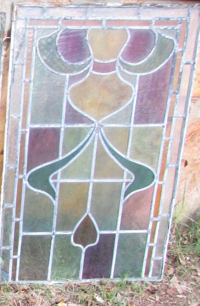 antique stained glass window....very old....3 available.