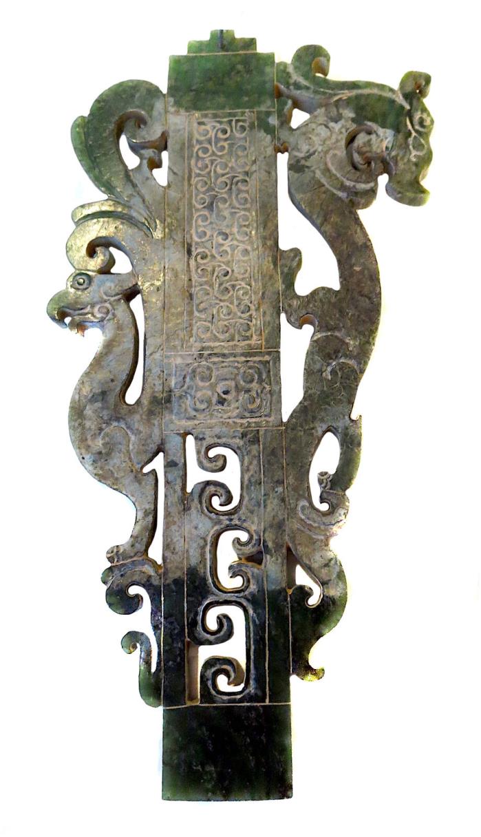 JADE SHEATH Chinese DRAGON Handles - See Comp In Listing