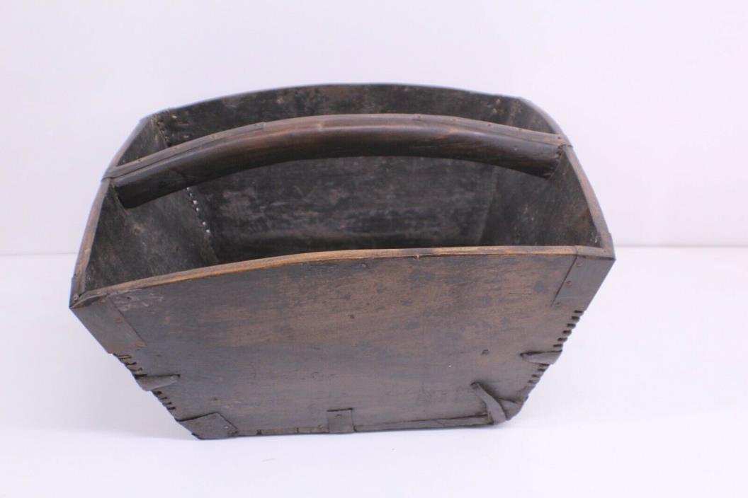 Vintage wooden rice basket