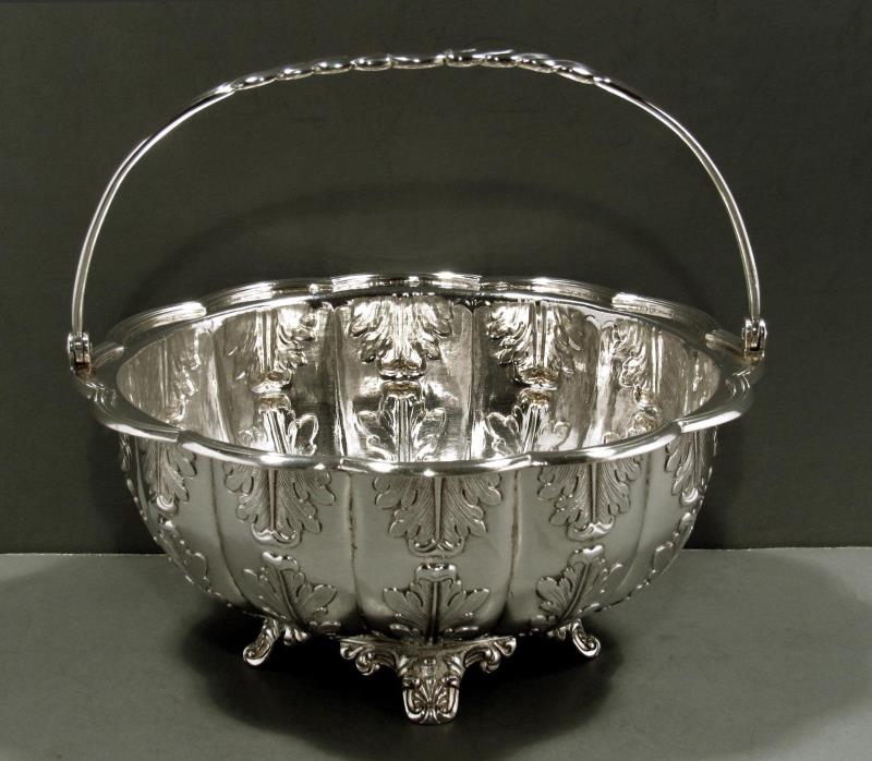 Chinese Export Silver Bread Basket       c1840 KHECHEONG, CANTON  -  28 OUNCES