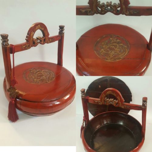 Large Antique c1850 Chinese Shanxi Wedding Basket: Certificate of Antiquity