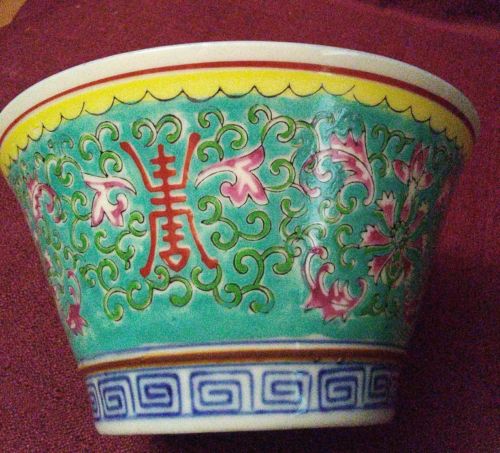 Chinese Turquoise Hand- painted Pattern Bowl. Beautiful Bowl
