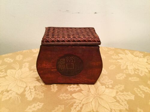 Vintage/Antique Asian Folk Art Chest Treasure Box-Chinese Characters-