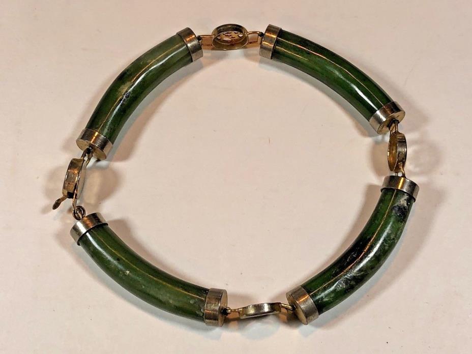 Vintage Chinese Carved Jade Bracelet