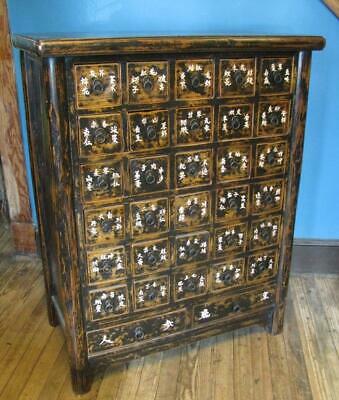 CHINESE HERBAL APOTHOCARY ACUPUNCTURE CABINET 32 DRAWERS all WOOD