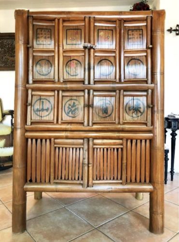 Chinese Bamboo Kitchen Cabinet