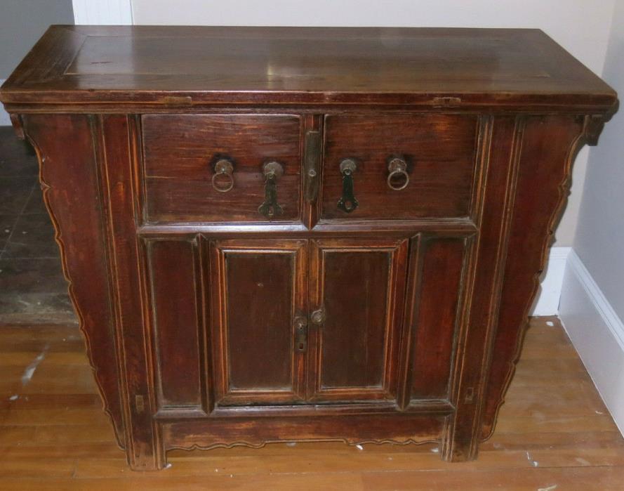 Antique c 1890 Chinese Butterfly Chest with Drawers Estate Find