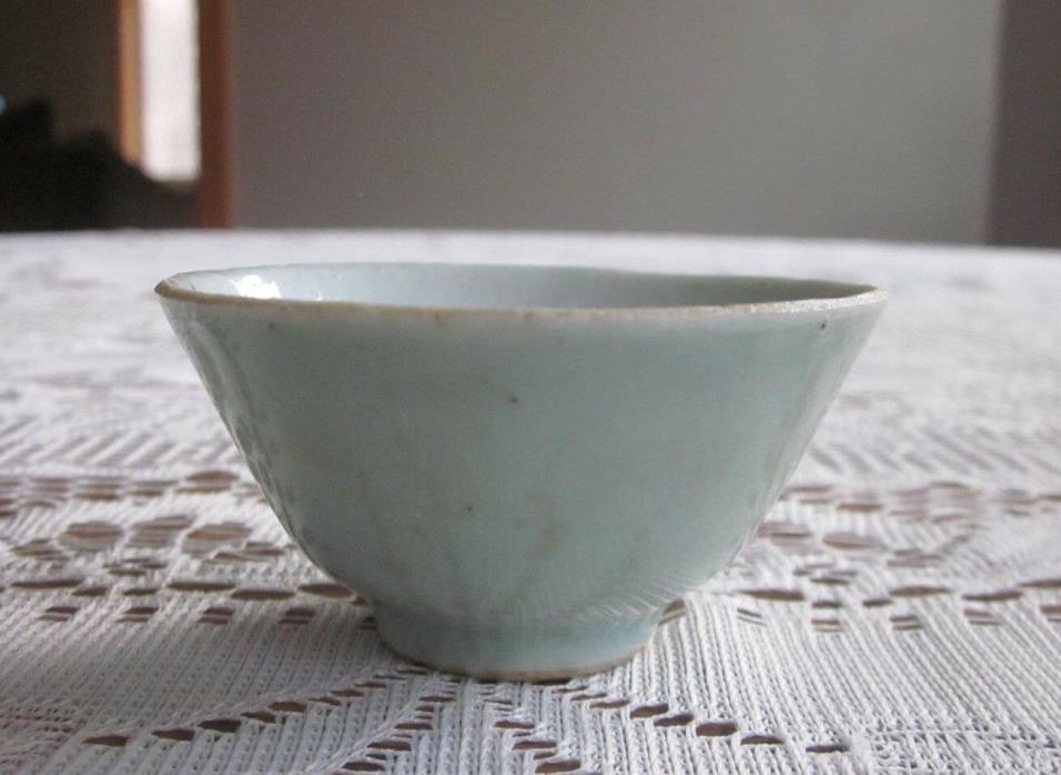 lAntique Chinese Export Porcelain  Small Tea Cup Bowl As Is
