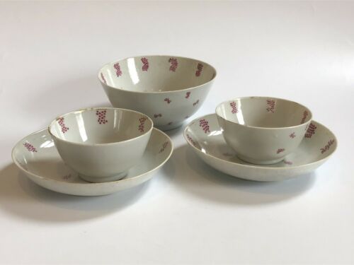 5-Pieces Vintage Chinese Export Pottery - Matching Design C1800 “as is”