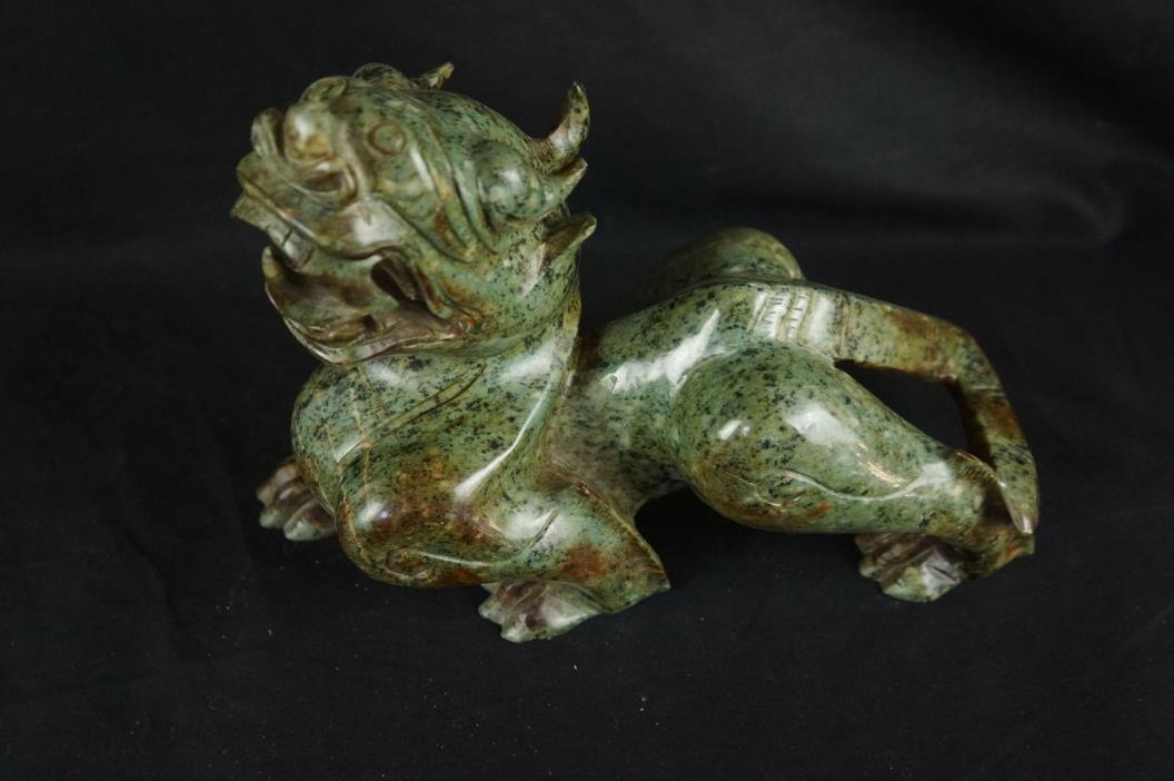 Huge old chinese carved jade / stone dragon 12