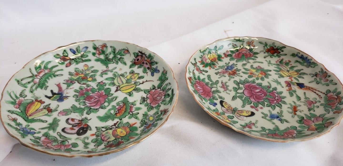 Set of superb antique chinese plates, late 19th c. 6