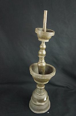 Huge antique Chinese pewter candle holder 19