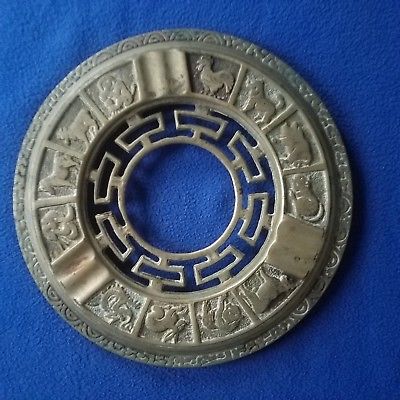 Brass Chinese calendar commercial ash tray cover light chandelier collar gold