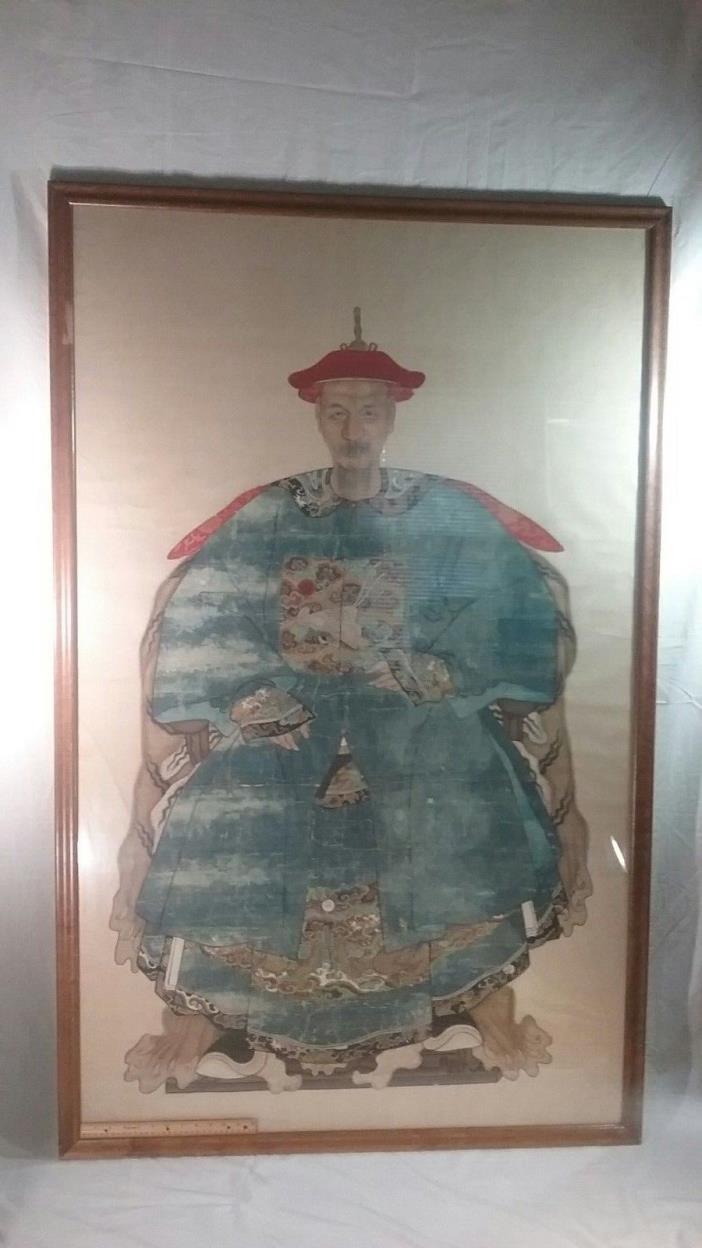 18th-19th Century Emperor Kangxi Painting on Xuan Paper Restoration Project
