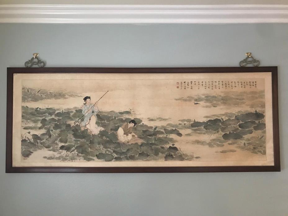 Magnificent Museum Quality Framed Chinese Watercolor Painting Scroll by ??«???»