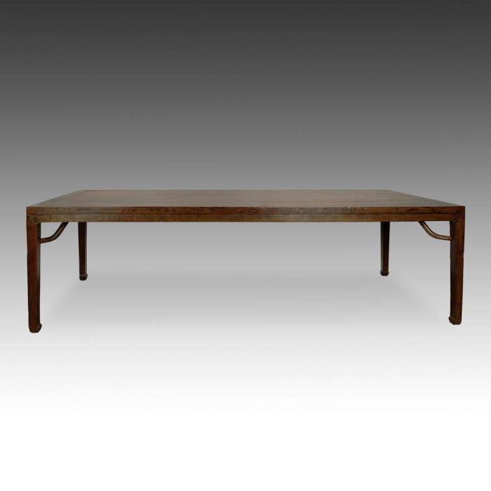 ANTIQUE CHINESE QING DINING ROOM TABLE WALNUT FURNITURE SHANXI CHINA 19TH C.
