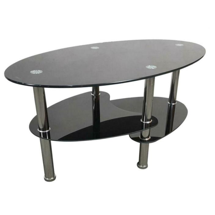 Double Fishtail Modern Glass Coffee Table Tea Table Living Room Furniture Deco