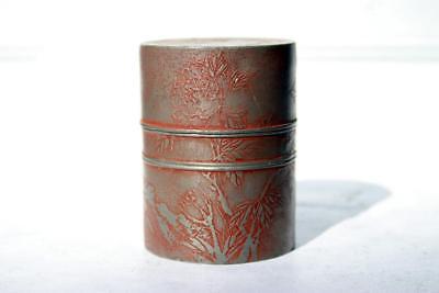 Antique Chinese  Pewter Tea Caddy