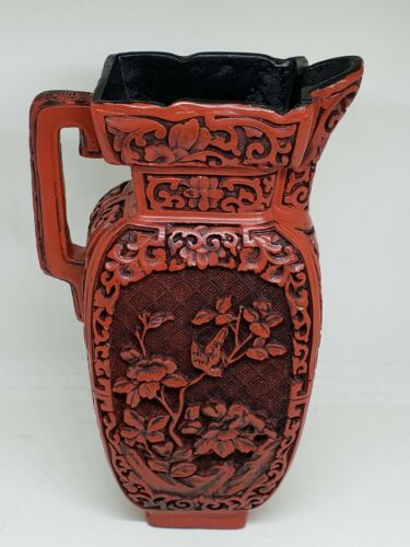 CHINESE LACQUER CINNABAR TEAPOT - EARLY 20TH CENTURY