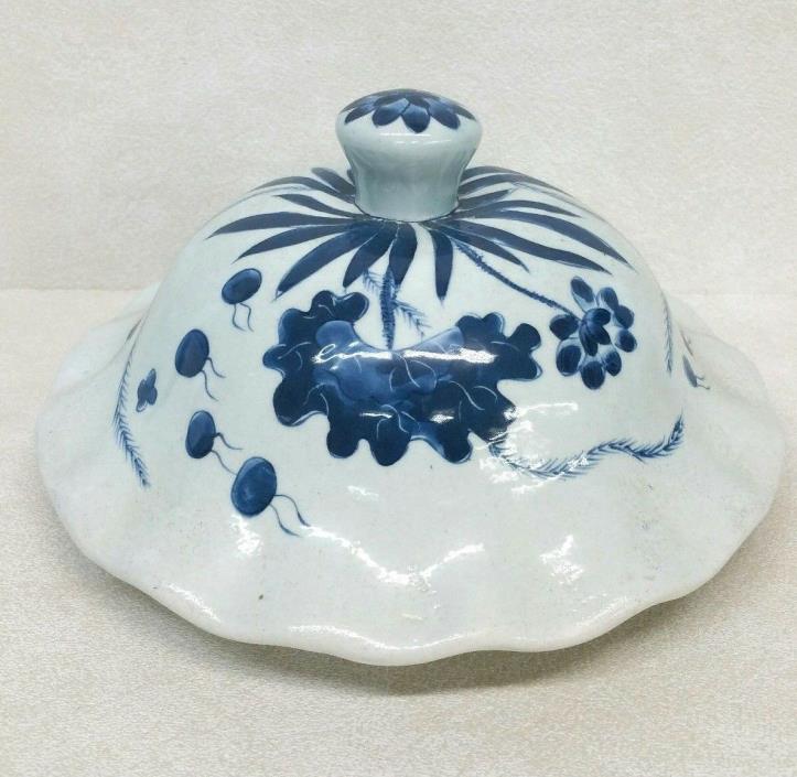 Chinese Blue and White Porcelain Jar Cover