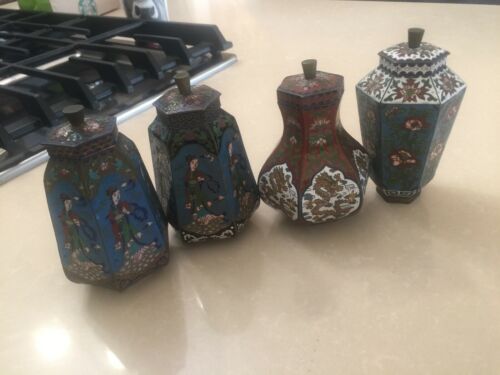 antique chinese cloisonne vases