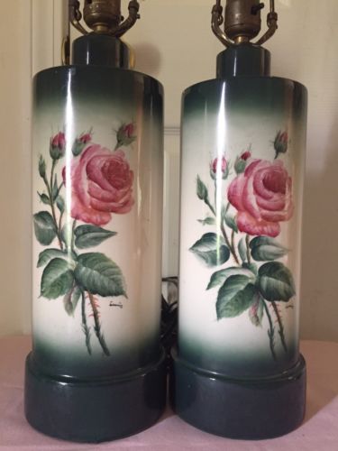 Vintage Chinese Pair Vase Lamp