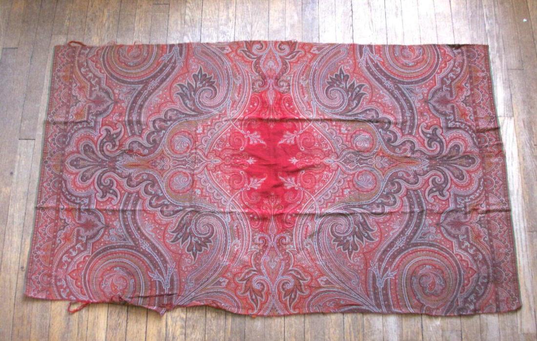 Top-Quality Antique Indian Wool Paisley, fragment