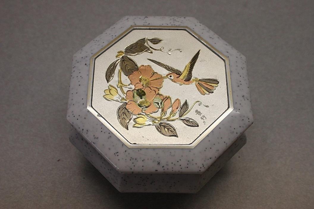 VTG Lady Mate Japanese Plastic Jewelry Music Box Plays~Love Story~Hummingbird