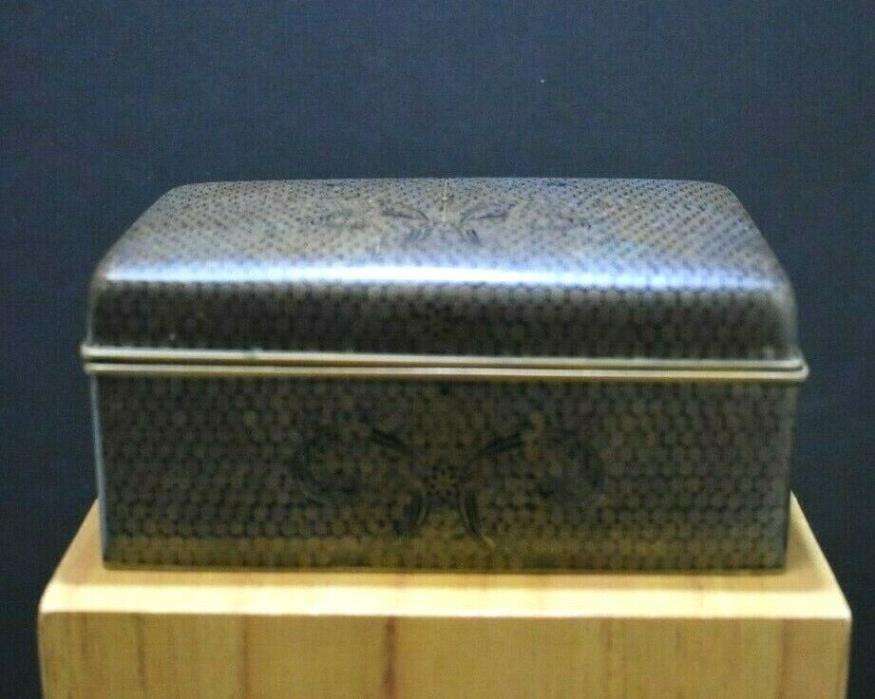 JAPANESE INABA MONOCHROME BLACK CLOISONNE TABLE OR CIGARETTE BOX