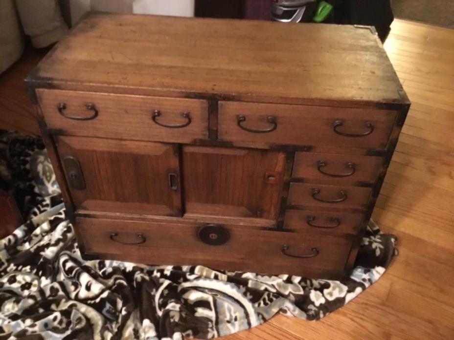 ANTIQUE JAPANESE 100 YEAR OLD Tansu Document Chest
