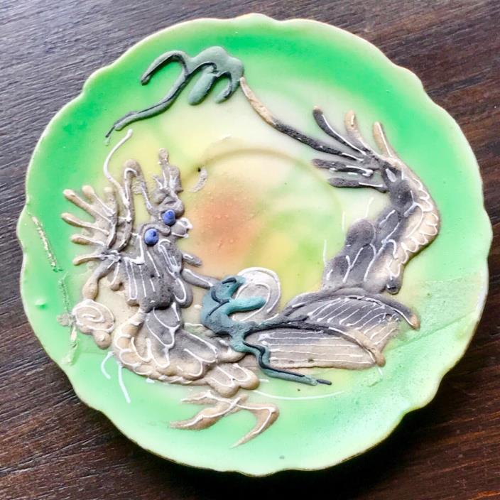 Antiquei Dragonware Porcelian Miniture Saucer
