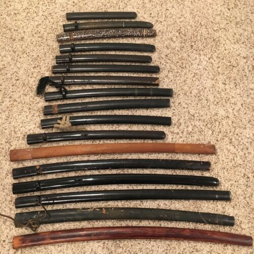 Antique Samurai Sword Saya Lot