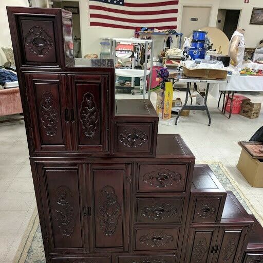 Japanese Wood Step Staircase Tansu