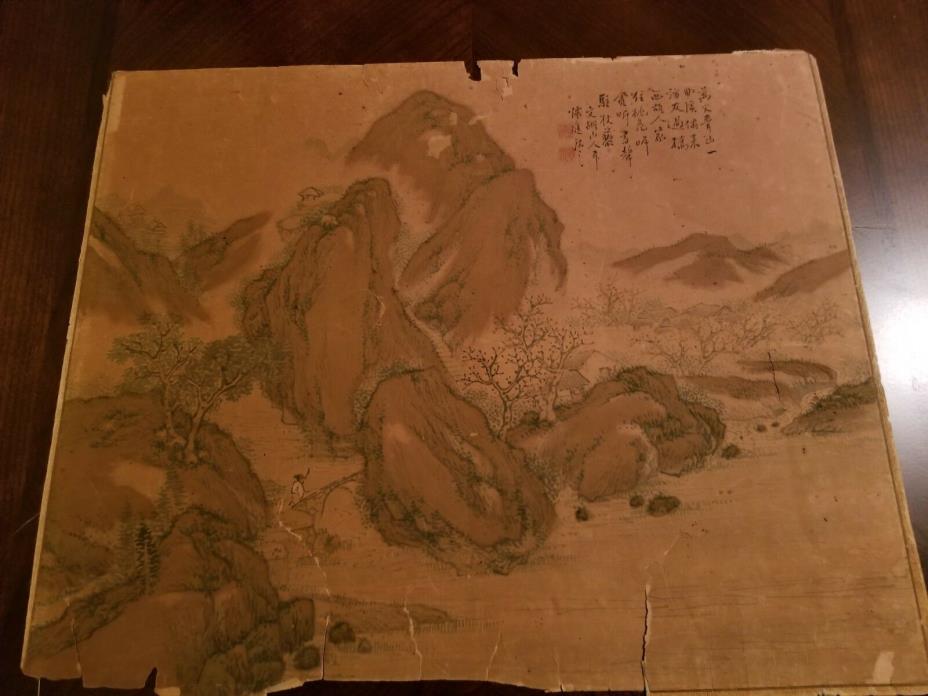 Japanese Antique Rare painting,( Hanshan Temple  )Sasaki 1773-1848