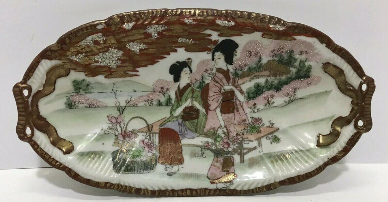 Antique Japanese Kutani Hand Painted Porcelain 12
