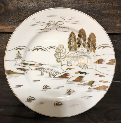 ?? Replacement Kutani Golden 7” HAND-PAINTED Salad Plate ??