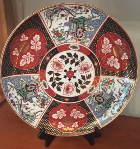 Exklusiv Design Noritake Japanese Hand Painted Porcelain 14” Display Plate&Stand