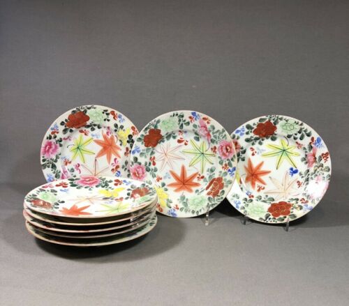 Rare Set Of Vantines Japanese Porcelain Plates