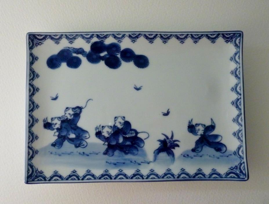Japanese Nabeshima Kazan Porcelain Karako Plate Showa 1970 - 1989