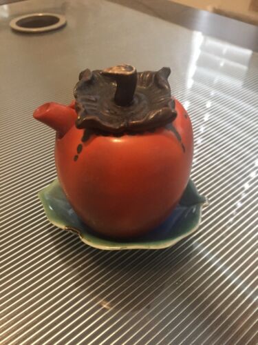 Japanese Miniture Persimmon Tea Pot