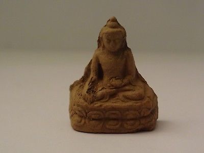 ANTIQUE  TIBET-MONGOLIAN BUDDHIST CLAY  STATUE FRAGMENT