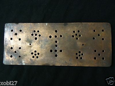 ANTIQUE  MONGOLIAN BUDDHIST  COPPER INCENSE BURNER LID TOP COVER