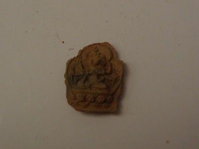 ANTIQUE  MONGOLIAN BUDDHIST CLAY TSA TSA FRAGMENT