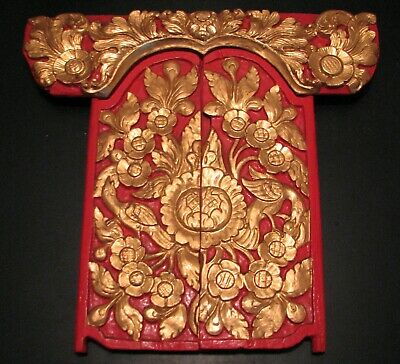 Asian Antiques Doors Balinese Painted Gold 20
